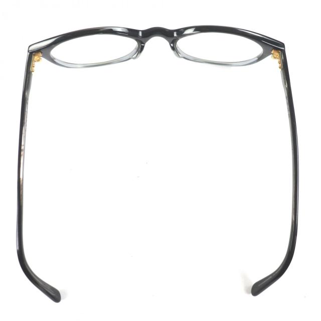 美品▼金子眼鏡 カネコガンキョウ KA-07 グラデーション ボストン メガネ 眼鏡 アイウェア ブラック クリアグレー 度入り 日本製 メンズ
