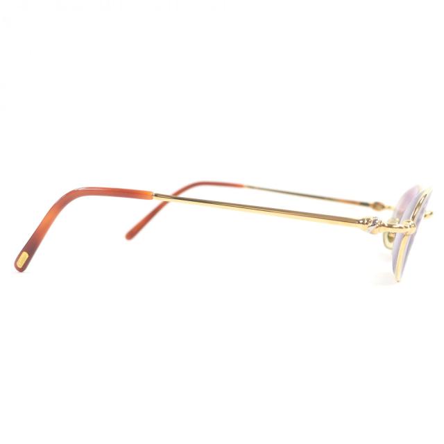 美品□Cartier カルティエ ヴィンテージ トリニティ オーバルレンズ メガネ 眼鏡 アイウェア ゴールド 49□19 度入り フランス製 メンズ_3