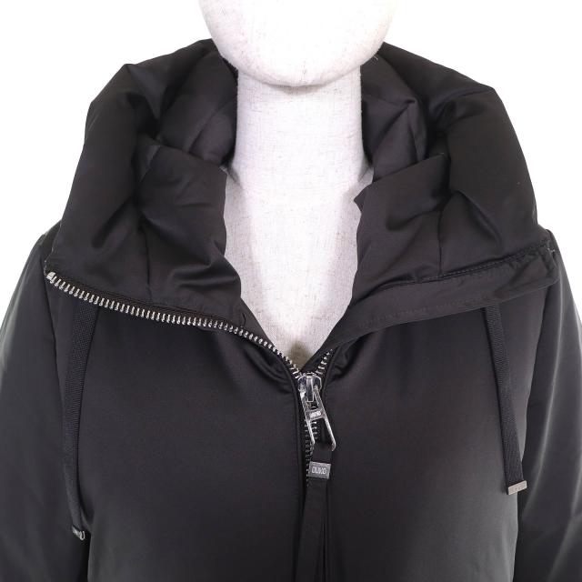 極美品△DUNO デュノ TALIA M MESTRE タリア フード付き ジップアップ ダウンコート ダークグレー系 42 正規品 レディース オススメ◎_3