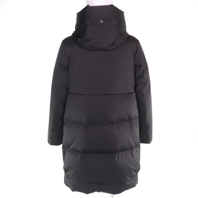 極美品△DUNO デュノ TALIA M MESTRE タリア フード付き ジップアップ ダウンコート ダークグレー系 42 正規品 レディース オススメ◎_2