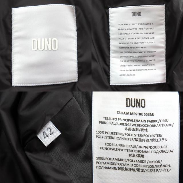 極美品△DUNO デュノ TALIA M MESTRE タリア フード付き ジップアップ ダウンコート ダークグレー系 42 正規品 レディース オススメ◎_8
