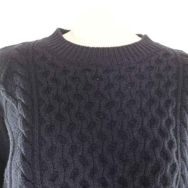 美品★Stella McCartney ステラマッカートニー 2022年製 6K0155 ウール100％ ケーブル柄 オーバーサイズ ニット 36 ハンガー付 正規品_3