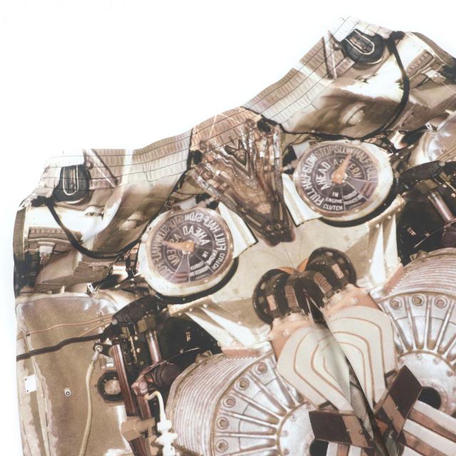 極美品□BURBERRY バーバリー 8024634 ティッシ期 プリントデザイン ロゴパッチ ハーフパンツ ショートパンツ ブラウン L 正規品 メンズ_2