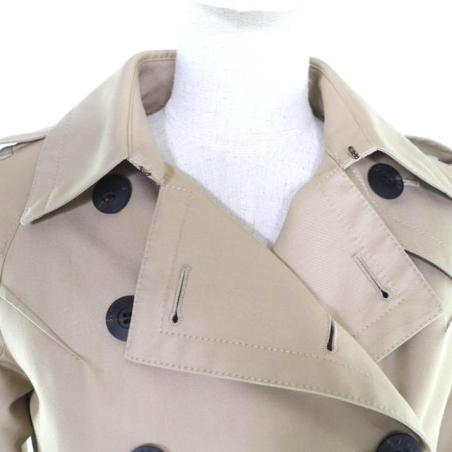 美品★Aquascutum アクアスキュータム 1571000-83 ウールライナー・ロゴボタン付 トレンチコート ベージュ 4 日本製 正規品 レディース_3