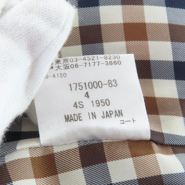 美品★Aquascutum アクアスキュータム 1571000-83 ウールライナー・ロゴボタン付 トレンチコート ベージュ 4 日本製 正規品 レディース_8