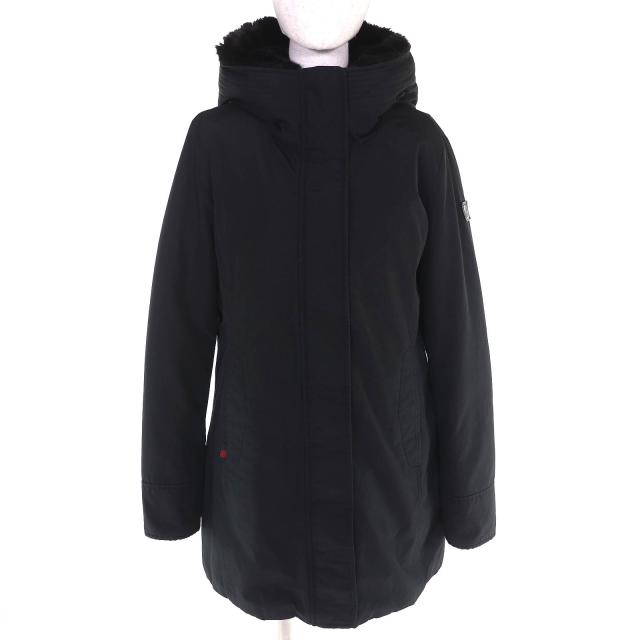 美品△WOOLRICH ウールリッチ WWOU0724FR UT0001 BOULDER FAUX FUR PARKA ボルダー エコファー付き フーテッド ダウンジャケット 黒 M