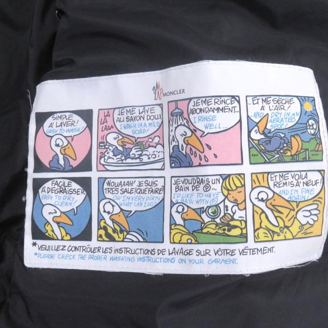 美品□MONCLER モンクレール MONTGENEVRE GIUBBOTTO ウール100％ ロゴワッペン付き フーデッド ダウンジャケット グレー 1 正規品 メンズ_7