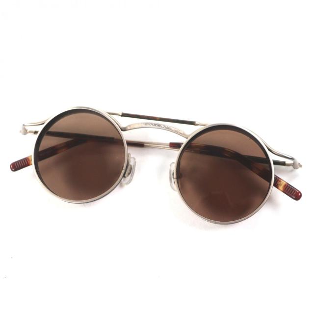 極美品▼MATSUDA マツダ 2903H 43 MGP-MBK メタル マーブル アイウェア サングラス ゴールド ブラウン 43□23-140 メンズ