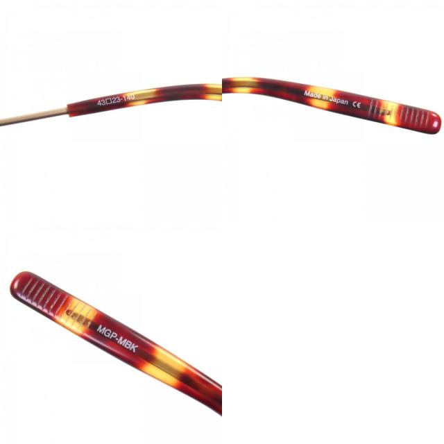 極美品▼MATSUDA マツダ 2903H 43 MGP-MBK メタル マーブル アイウェア サングラス ゴールド ブラウン 43□23-140 メンズ_9