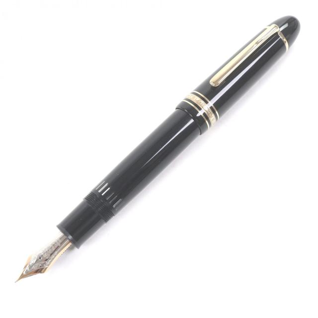 極美品□MONTBLANC モンブラン マイスターシュテュック 149 ペン先14K EFニブ キャップ式 万年筆 ブラック ゴールド ケース付き ドイツ製