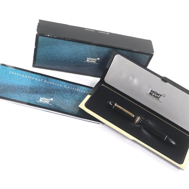 極美品□MONTBLANC モンブラン マイスターシュテュック 149 ペン先14K EFニブ キャップ式 万年筆 ブラック ゴールド ケース付き ドイツ製_1