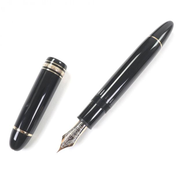 極美品□MONTBLANC モンブラン マイスターシュテュック 149 ペン先14K EFニブ キャップ式 万年筆 ブラック ゴールド ケース付き ドイツ製_2
