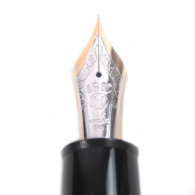 極美品□MONTBLANC モンブラン マイスターシュテュック 149 ペン先14K EFニブ キャップ式 万年筆 ブラック ゴールド ケース付き ドイツ製_4