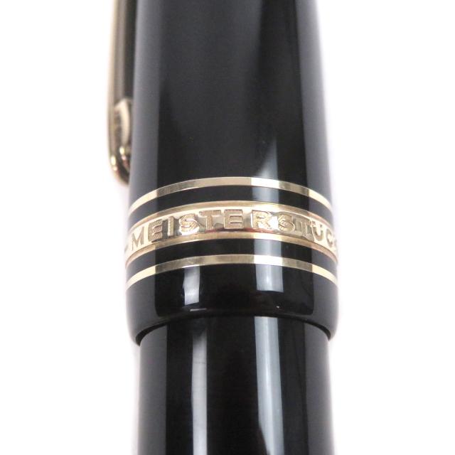 極美品□MONTBLANC モンブラン マイスターシュテュック 149 ペン先14K EFニブ キャップ式 万年筆 ブラック ゴールド ケース付き ドイツ製_7