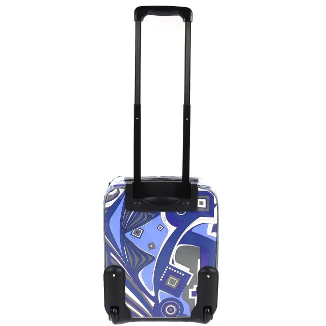 美品△Emilio Pucci エミリオ・プッチ トラベルバッグシリーズ 総柄 トロリーバッグ スーツケース キャリーケース キャリーバッグ ブルー_2