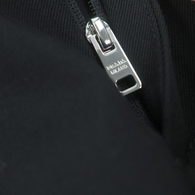 極美品▼PRADA プラダ 2022年製 SPH255 バージンウール シルク使い トライアングルロゴ 三角プレート ラインパンツ スラックス 46 正規品_5