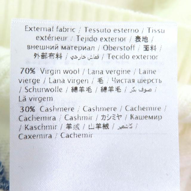 極美品△VALENTINO ヴァレンティノ RB3KC00STXM ウール カシミヤ ロゴ刺繍 総柄 クルーネック 長袖 ニット セーター アイボリー S 正規品_7