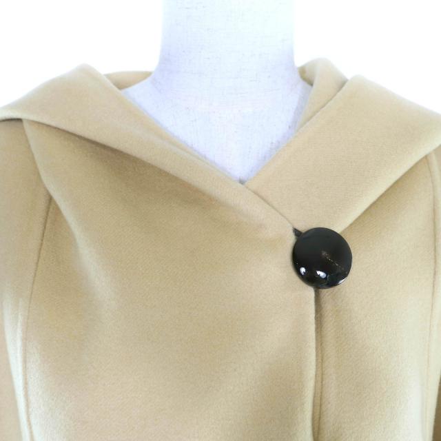 極美品★HERMES エルメス 25AW 5H0193DP カシミヤ100％ 2011プレタポルテ復刻 フード付 ポンチョジャケット 38 ハンガー付 正規品_3