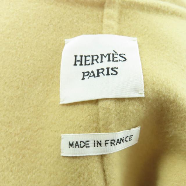 極美品★HERMES エルメス 25AW 5H0193DP カシミヤ100％ 2011プレタポルテ復刻 フード付 ポンチョジャケット 38 ハンガー付 正規品_7