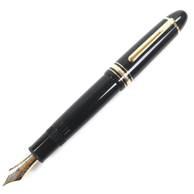 美品▼MONTBLANC モンブラン マイスターシュテュック 149 ペン先18K Mニブ ホワイトスター 万年筆 ブラック ゴールド ドイツ製 メンズ 60,500円