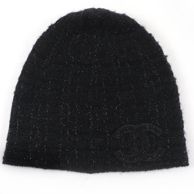 美品☆CHANEL シャネル カシミヤ シルク ココマーク ツイード ニット