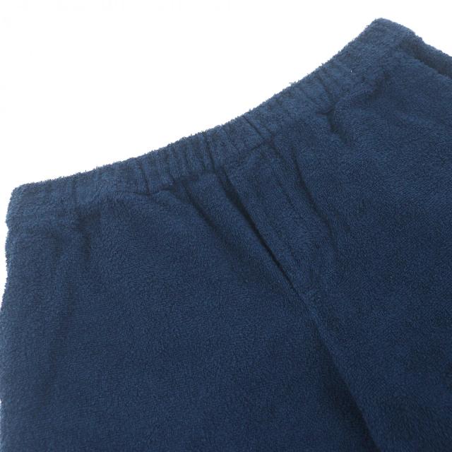 極美品□PRADA プラダ 2023年製 SPH154 トライアングルロゴ 三角プレート パイル ショートパンツ ネイビー XL イタリア製 正規品 メンズ_2