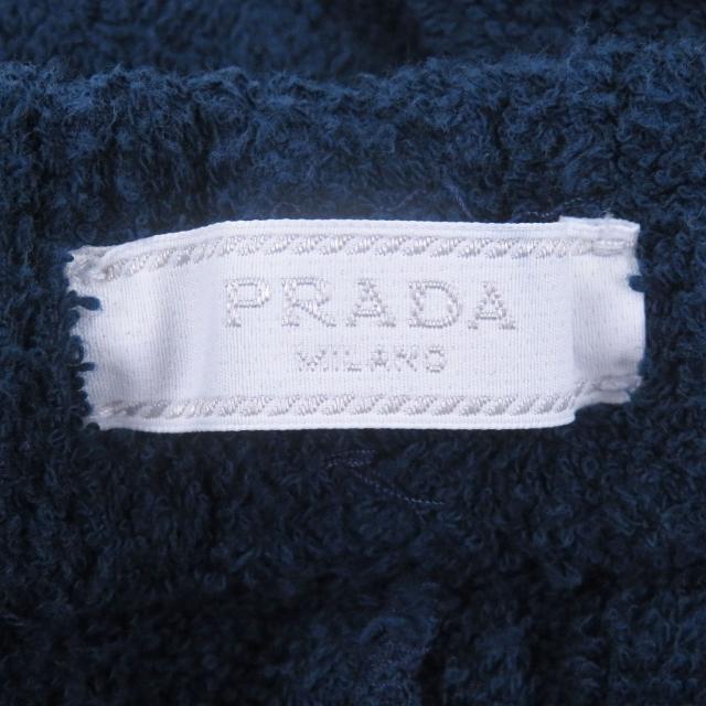 極美品□PRADA プラダ 2023年製 SPH154 トライアングルロゴ 三角プレート パイル ショートパンツ ネイビー XL イタリア製 正規品 メンズ_5