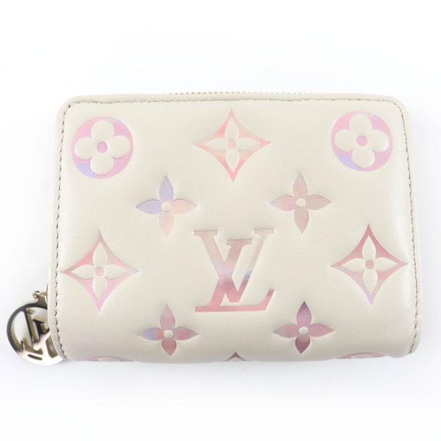 極美品☆LOUIS VUITTON ルイヴィトン M25601 LV ポルトフォイユ・ルー レザー ドリームベージュ モノグラムクロワッサン 二つ折り財布 66,550円