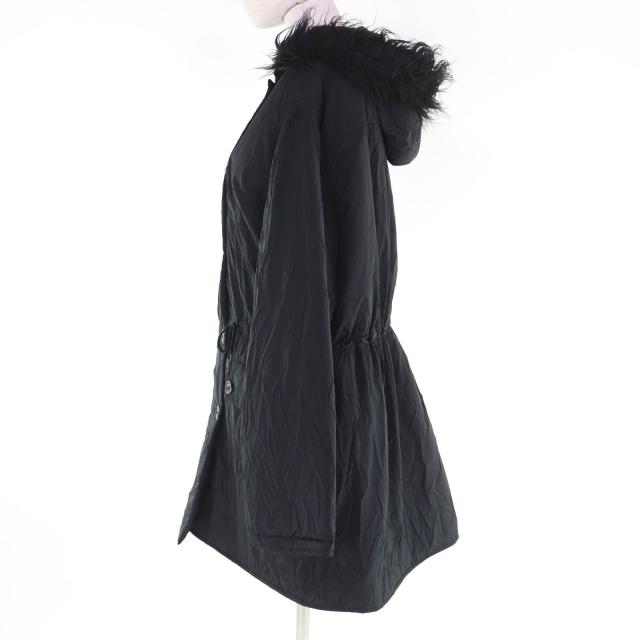 美品☆OUR LEGACY アワーレガシー W4241SS Subtle Parka シワ加工 イタリア製生地使用 フード付 ZIP UP コート ブラック 36 レディース_1