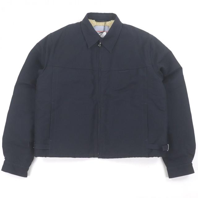 未使用品□BLUE MARBLE ブルーマーブル 50s JACKET IN PEACH SKIN CANVAS 裏ボアフリース ボンバージャケット ネイビー M メンズ
