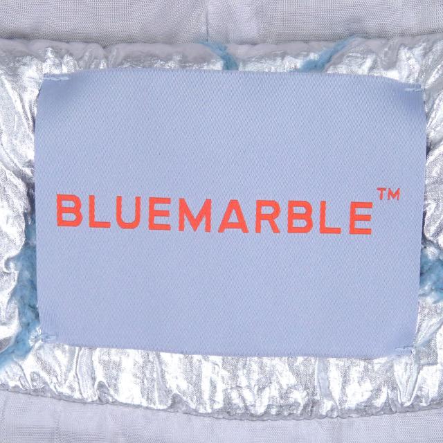 未使用品□BLUE MARBLE ブルーマーブル フーデッド ボンバージャケット 中綿ブルゾンジャケット シルバー ブルー M メンズ タグ付き_6