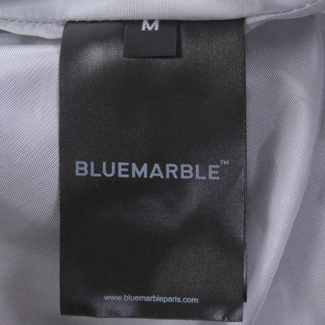 未使用品□BLUE MARBLE ブルーマーブル フーデッド ボンバージャケット 中綿ブルゾンジャケット シルバー ブルー M メンズ タグ付き_7