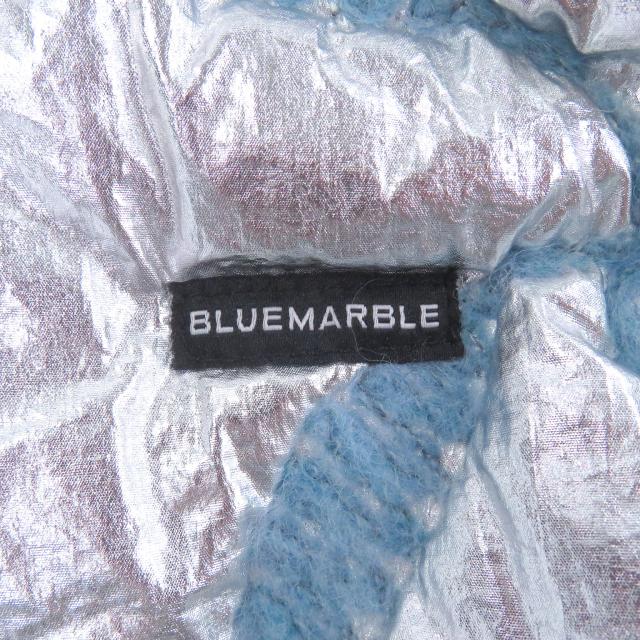 未使用品□BLUE MARBLE ブルーマーブル フーデッド ボンバージャケット 中綿ブルゾンジャケット シルバー ブルー M メンズ タグ付き_4