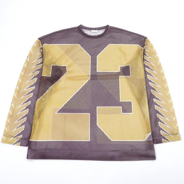 【ドンドン見直し】極美品○DRIES VAN NOTEN ドリスヴァンノッテン 23AW oversized mesh tee コレクション着用 ナンバリング トップス M