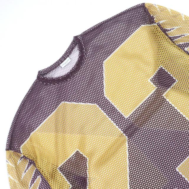 【ドンドン見直し】極美品○DRIES VAN NOTEN ドリスヴァンノッテン 23AW oversized mesh tee コレクション着用 ナンバリング トップス M_1