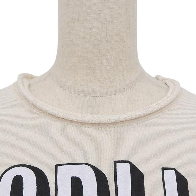 極美品▲GUCCI グッチ 740047 コットン100％ カットオフデザイン クロップド丈 半袖シャツ アイボリー S イタリア製 正規品 レディース_2