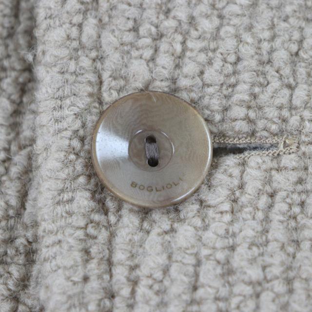 極美品○BOGLIOLI ボリオリ C0301E 23 DOVER ウール100% ロゴボタン