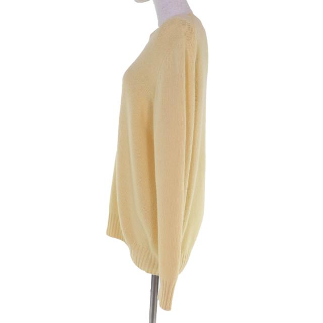極美品☆PRADA プラダ P24A3Z バージンウール カシミヤ トライアングルロゴ 長袖 ニット イエロー 40 イタリア製 正規品 レディース 中古・古着通販】PRADA (プラダ) ウール×カシミヤ クルーネック