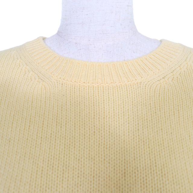 極美品☆PRADA プラダ P24A3Z バージンウール カシミヤ トライアングルロゴ 長袖 ニット イエロー 40 イタリア製 正規品 レディース 中古・古着通販】PRADA (プラダ) ウール×カシミヤ クルーネック