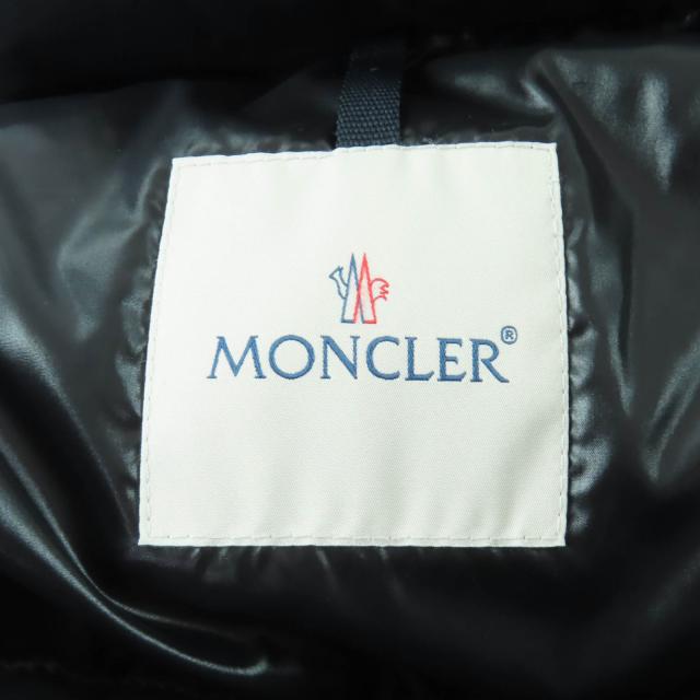 極美品★MONCLER モンクレール 20-21AW DAOS シルク混 デカロゴワッペン付 花柄 ベロア ダウンジャケット ブラウン系 3 正規品_7
