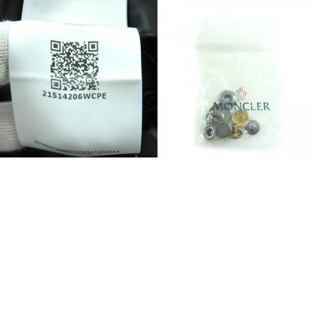 極美品★MONCLER モンクレール 20-21AW DAOS シルク混 デカロゴワッペン付 花柄 ベロア ダウンジャケット ブラウン系 3 正規品_9