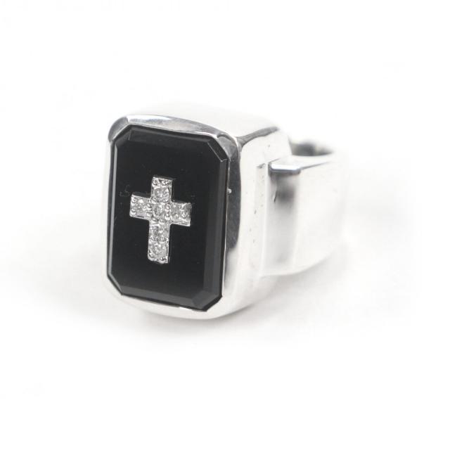 美品□Justin Davis ジャスティンデイビス EMINEM エミネム SV925 ダイヤモンド D0.13ct リング・指輪 シルバー 18号相当 重量25.4g
