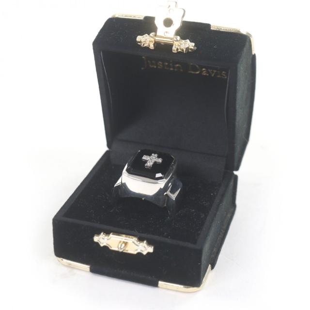 美品□Justin Davis ジャスティンデイビス EMINEM エミネム SV925 ダイヤモンド D0.13ct リング・指輪 シルバー 18号相当 重量25.4g_1