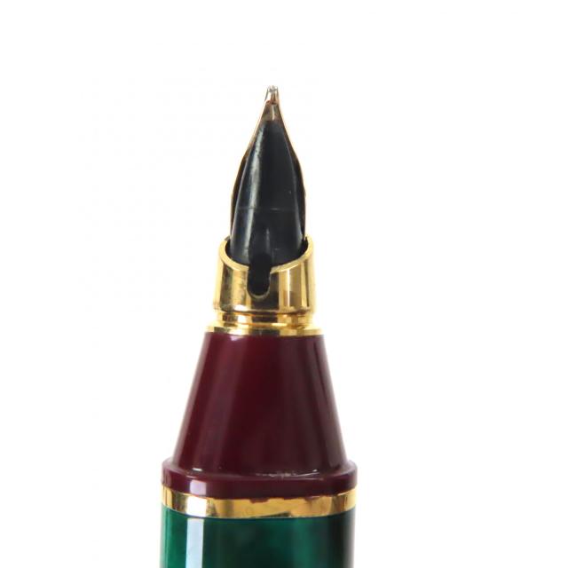美品▼Cartier カルティエ ヴィンテージ マスト ドゥ カルティエ トリニティ ペン先18K Mニブ マーブル 万年筆 グリーン ゴールド 仏製_4