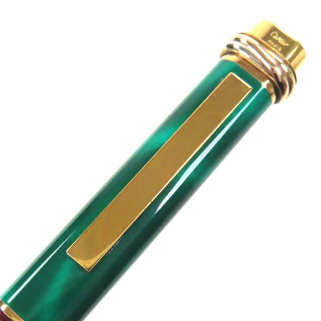 美品▼Cartier カルティエ ヴィンテージ マスト ドゥ カルティエ トリニティ ペン先18K Mニブ マーブル 万年筆 グリーン ゴールド 仏製_5