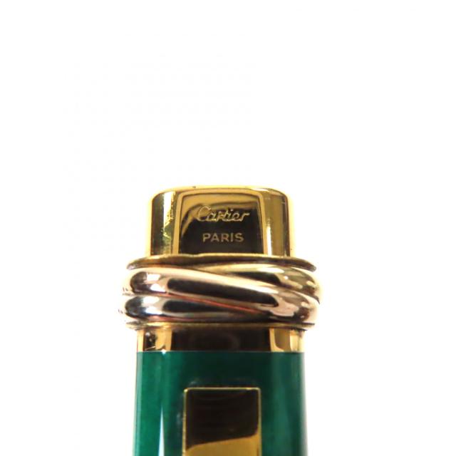 美品▼Cartier カルティエ ヴィンテージ マスト ドゥ カルティエ トリニティ ペン先18K Mニブ マーブル 万年筆 グリーン ゴールド 仏製_6