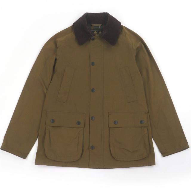 極美品□Barbour バブアー 2001121 BEDALE SL PEACHED 襟コーデュロイ ノンオイルドジャケット カバーオール カーキ 36 正規品 メンズ