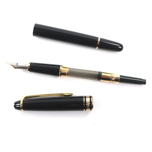 美品▼MONTBLANC モンブラン マイスターシュテュック クラシック ペン先14K Mニブ ホワイトスター 万年筆 ブラック ゴールド ドイツ製_2