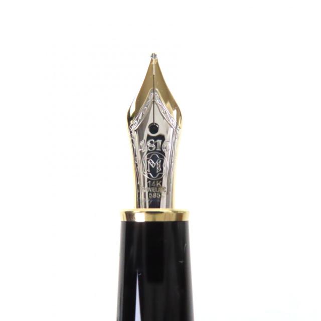 美品▼MONTBLANC モンブラン マイスターシュテュック クラシック ペン先14K Mニブ ホワイトスター 万年筆 ブラック ゴールド ドイツ製_4
