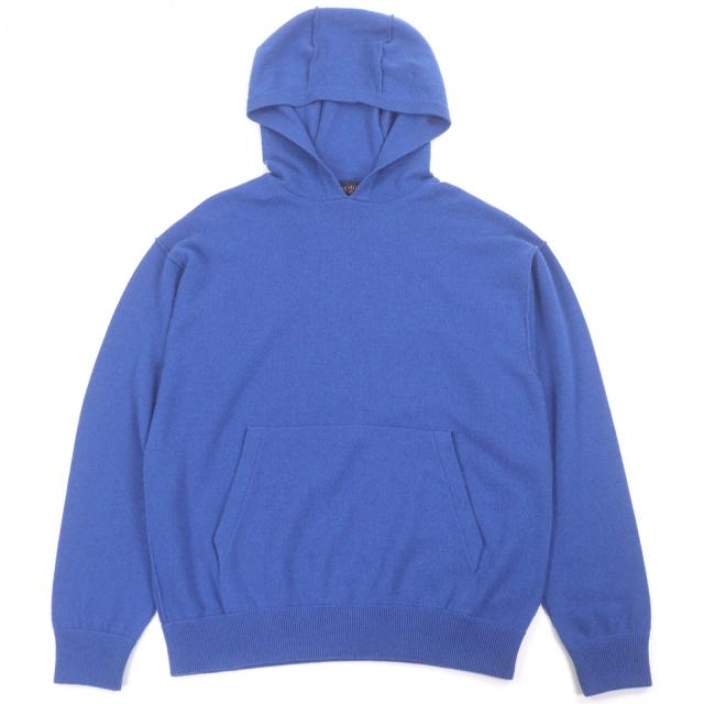 美品□LOUIS VUITTON ルイヴィトン 20SS カシミヤ シルク インサイドアウト ロゴプレート プルオーバー ニットパーカー XS 伊製 正規品